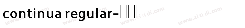 continua regular字体转换